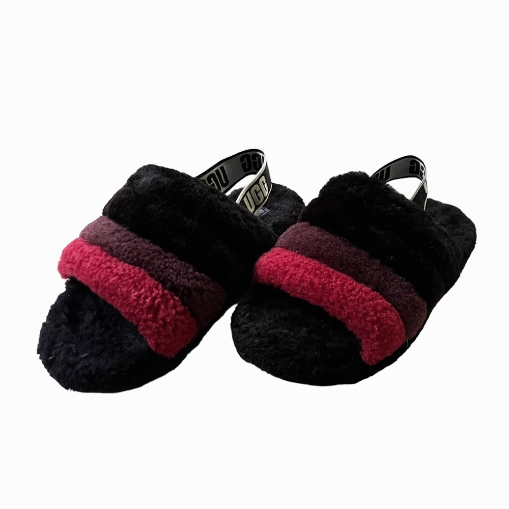 Ugg Fluff Yeah Multicolor Shearling Slingback Sli… - image 3
